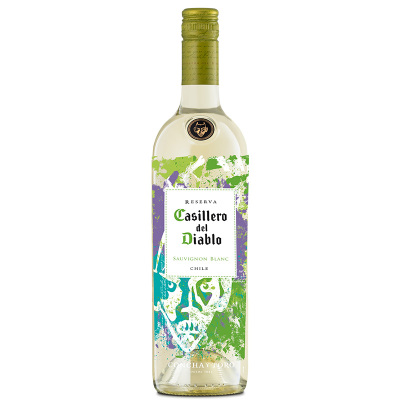 智利原瓶进口干白 Casillero del Diable 干露红魔鬼尊龙长相思干白葡萄酒 750ml 单瓶
