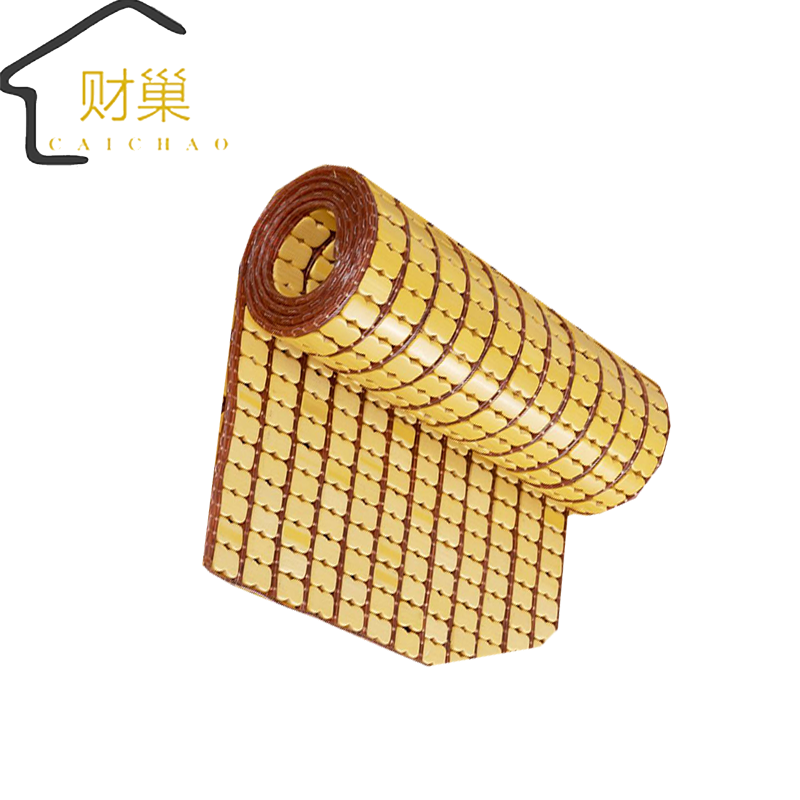 财巢可定制凉席竹席金色双牛筋60*160/床高清大图