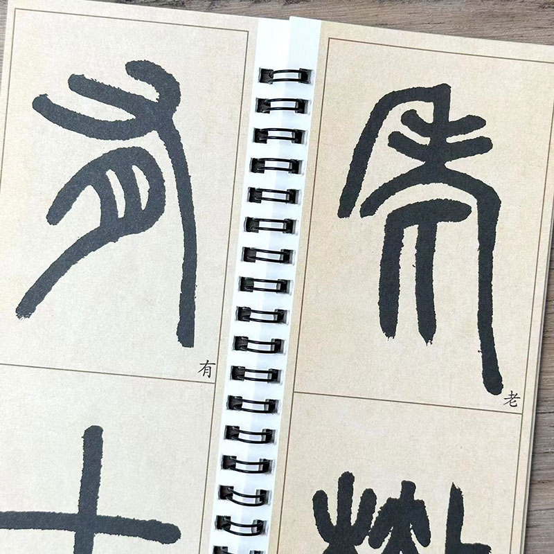 [正版]清 邓石如篆书白氏草堂记 名家碑帖近距离临摹卡 (全文共1卷)原碑原帖放大附简体旁注 毛笔书法入门临摹练字帖字高清大图