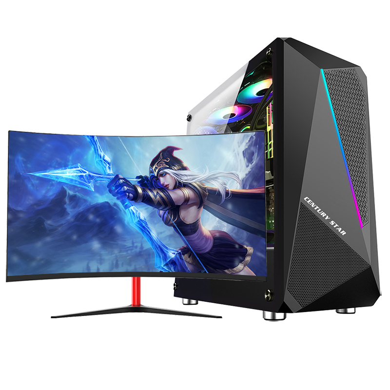 世纪之星 i9级八核至强E5-2660/GTX1050 D5独显/8G内存/256GB固态 家用办公游戏电脑 组装机 台式电脑 台式机 电脑主机+27英寸显示器全套