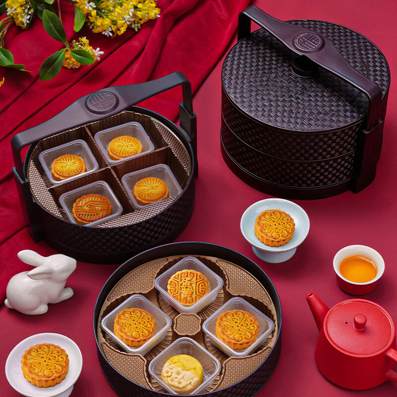 刻凡(cafine)月满华章月饼礼盒480g/盒高清大图