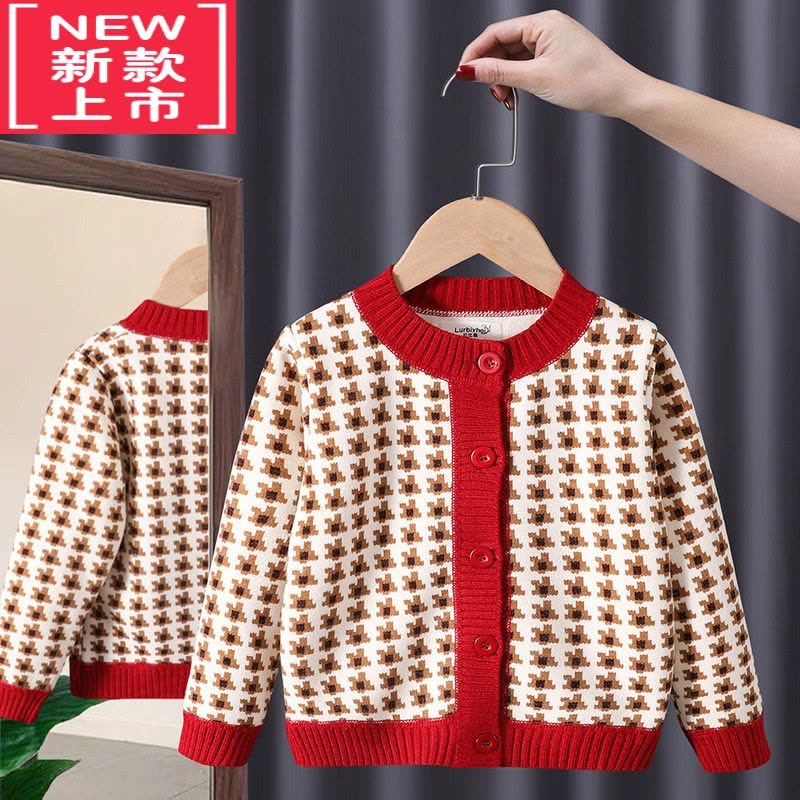 可莉允女童毛衣秋冬2022新款秋装开衫秋季儿童装洋气上衣针织衫宝宝外套图片