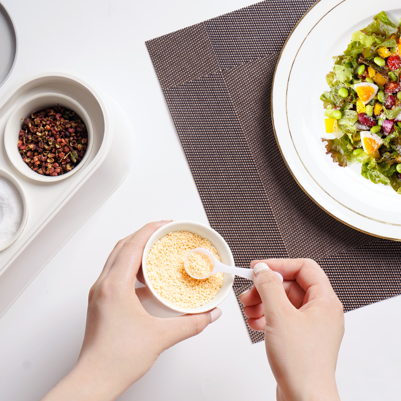 美之扣 twh3厨房用具防潮调料盒翻盖套装装盐罐盐盒子调味盒作料盒调料缸带盖调味罐组合 小麦调味盒套组高清大图