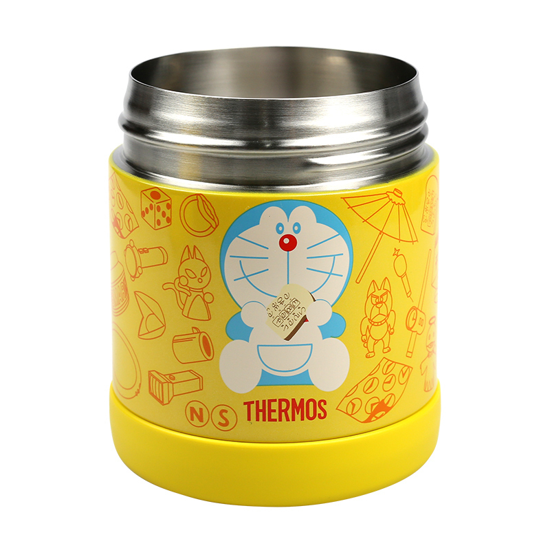 [哆啦A梦联名款]THERMOS膳魔师 304不锈钢真空保温杯焖烧罐通用 F3001 YL DRM300ML多啦A梦黄色