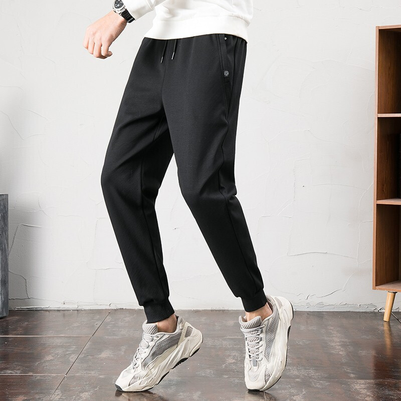 梵克公牛运动裤新款束脚收口小脚透气休闲九分裤卫裤男士韩版常规健身