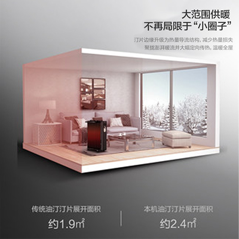 格力(GREE)电暖器 电热油汀 热力澎湃 即享舒适 NDY22-X6022 黑+英沙金色
