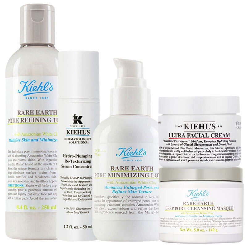 Kiehls护肤套装kiehls科颜氏亚马逊白泥净致女士面部护肤套装礼盒收缩毛孔提亮控油套装 水 乳 精华 面膜 面霜 价格图片品牌报价 苏宁易购雪蓝雅美妆海外专营店