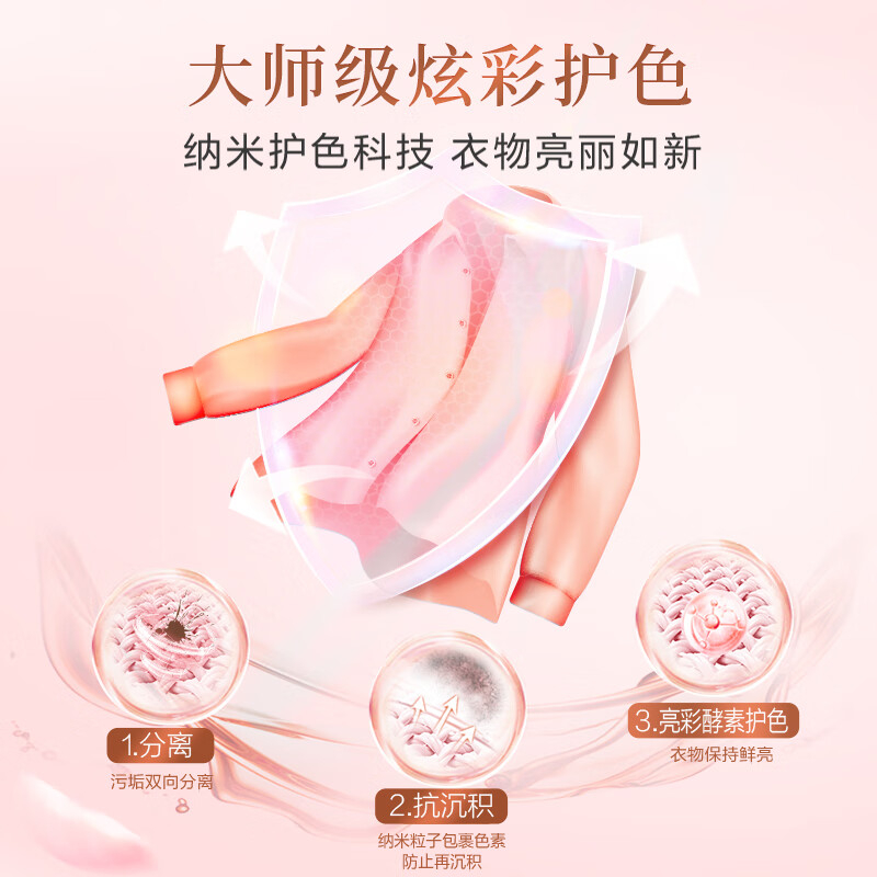 立白大师洗衣粉4.26kg*3袋玫瑰香氛持久留香除菌护色高清大图