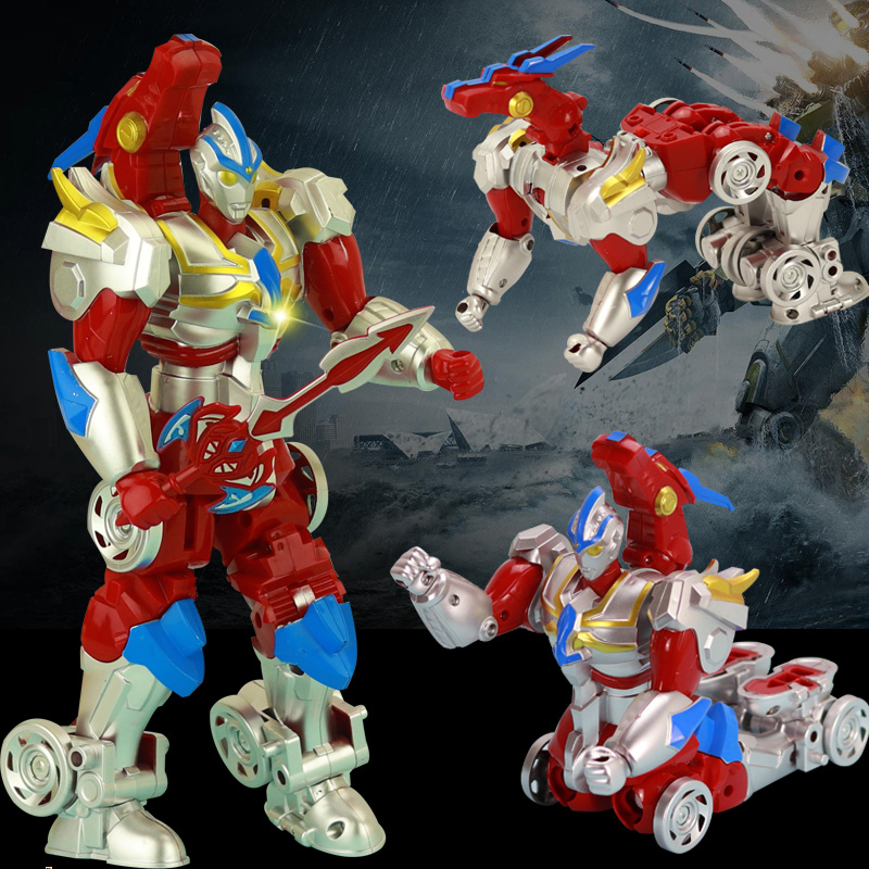 奥特曼变形玩具36周岁7岁早教小孩5机器人儿童玩具4岁男孩三变布鲁