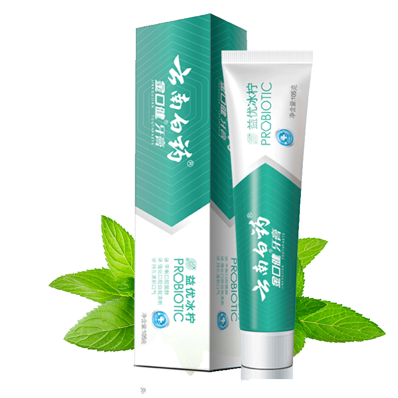 云南白药金口健牙膏(益优清新)145g(冰柠薄荷)益生菌 145g冰柠薄荷高清大图