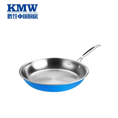 KMW煎锅绿鼎煎锅(宝石蓝)Gpotl32-14德锅具品牌品质26cm 家用煎饼煎蛋饺锅烙饼锅 炫彩易清洁 少烟防焦糊