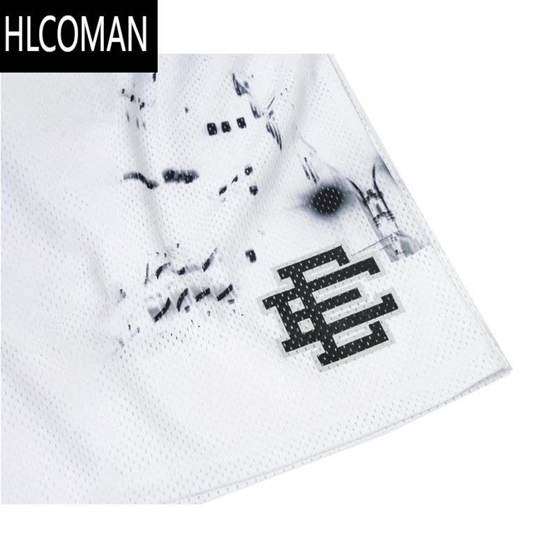 HLCOMAN新EE美式休闲健身短裤肌肉型男运动四分裤网眼透气款欧美明星同款图片