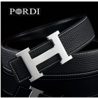 PORDI宝迪品牌皮带男头层牛皮腰带新款H铜扣裤带