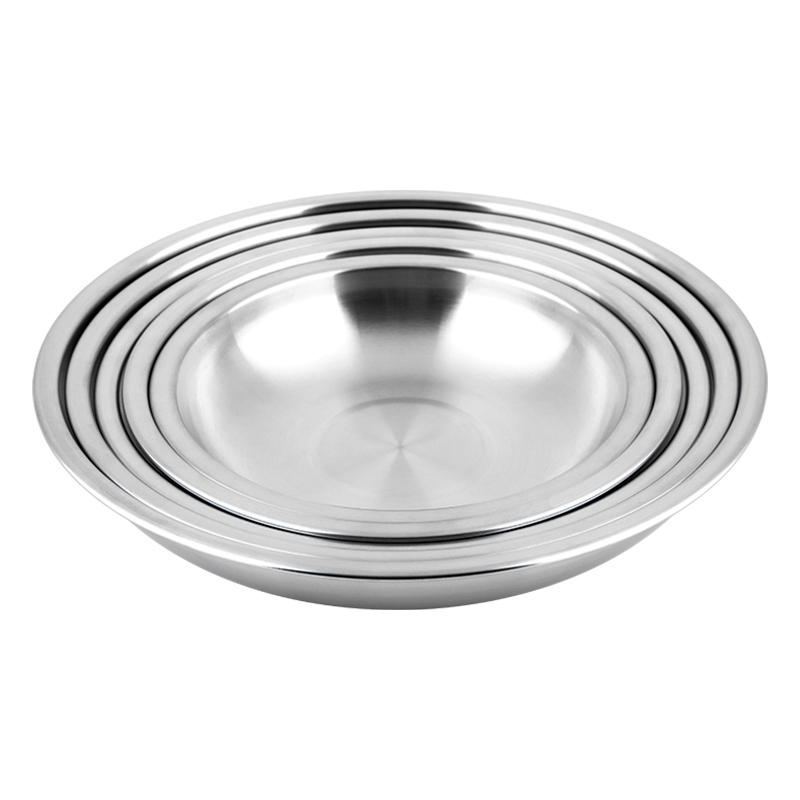 食品级闪电客不锈钢盆子汤盆菜盘厨房家用加深盆沥水篮