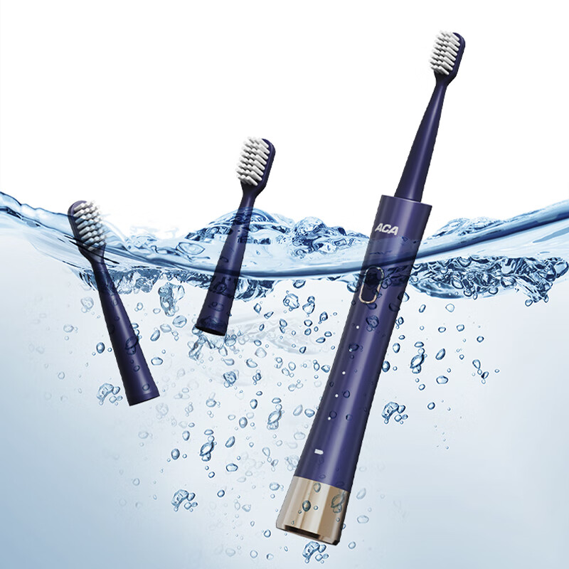 ACA电动牙刷声波振动5档模式隐藏式充电线ALY-HYS01W高清大图