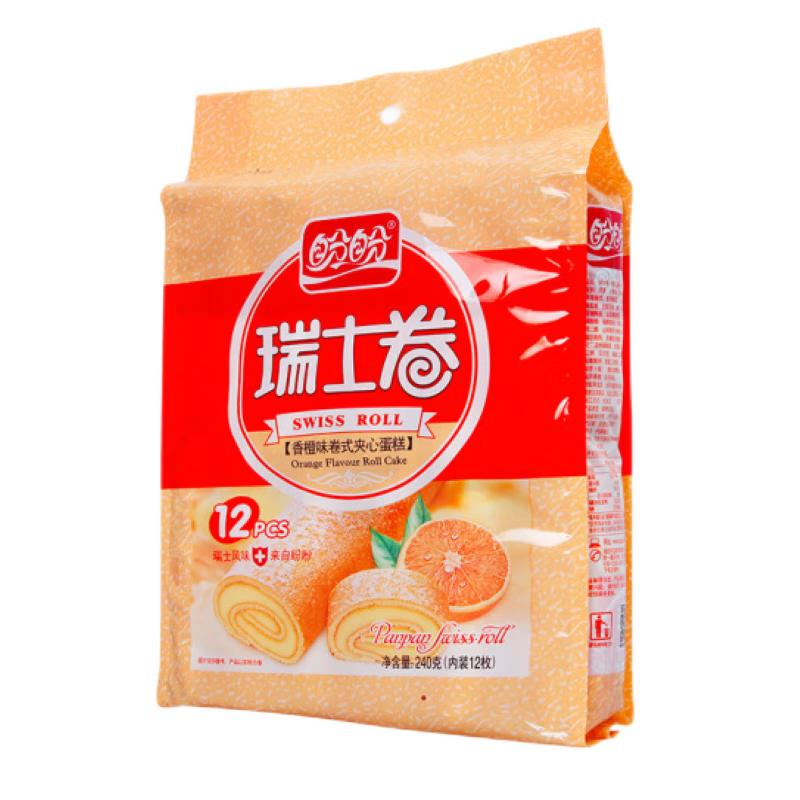 盼盼香蕉味瑞士卷240g早餐糕点夹心点心面包零食小吃高清大图