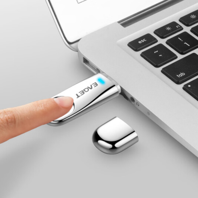 忆捷(EAGET)FU60 USB3.0 指纹加密U盘 128GB 防泄密 商务办公优盘全盘加密 单位:个高清大图