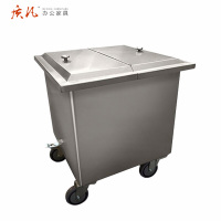 可定制不锈钢储米箱方桶带盖面粉车特大号手推车