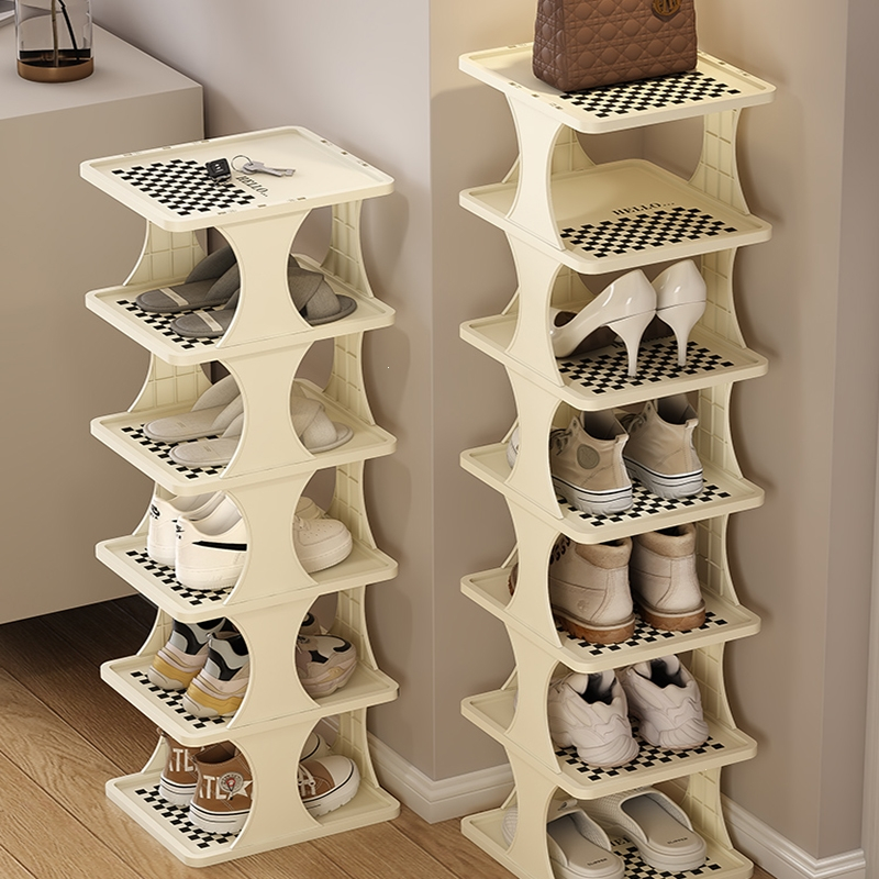 韵美舞灵简易鞋架门口家用夹缝小型出租屋宿舍鞋柜多层防尘鞋架子