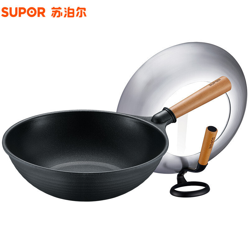 苏泊尔匠铸不粘无油烟炒锅·可立盖PC30D4