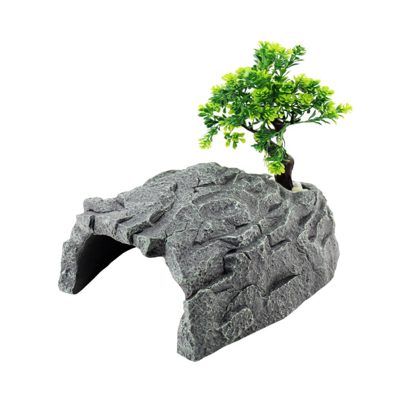 爬宠爬虫箱超大号苏卡达陆龟躲避屋窝洞穴造景蜘蛛乌龟晒台山洞高清大图