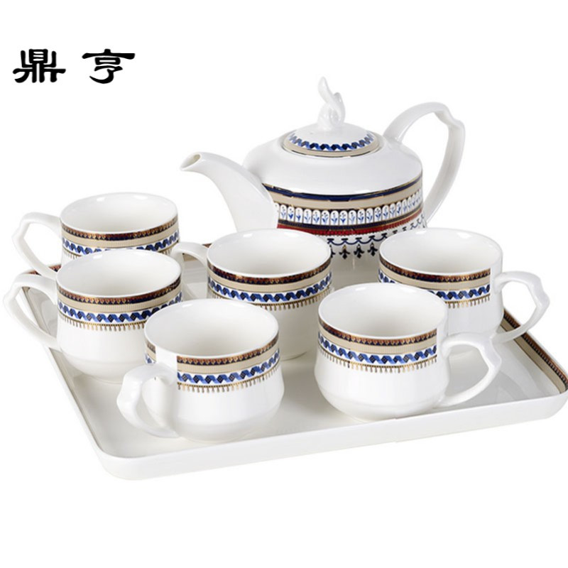 鼎亨8件套雅轩茶具杯子茶壶凉水壶茶壶功夫茶套装陶瓷茶具茶杯