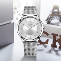 卡文克莱(Calvin Klein) MINIMAL系列欧美品牌中性情侣石英表通用 白盘银色 K3M22126