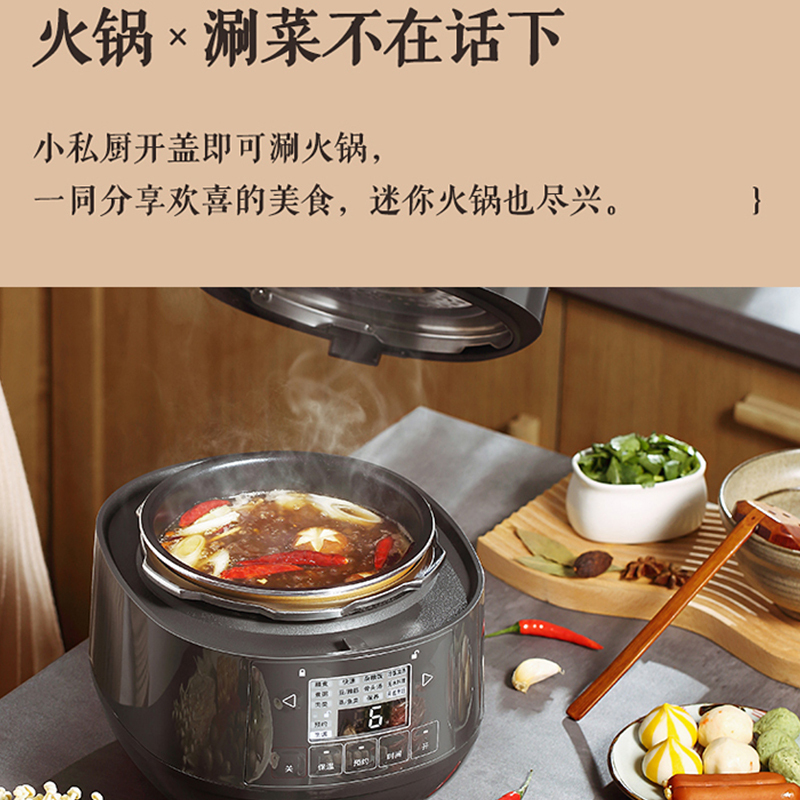 松下(Panasonic)电压力锅SR-PB201-H小型家用2L高压锅多功能智能迷你压力锅1-3人