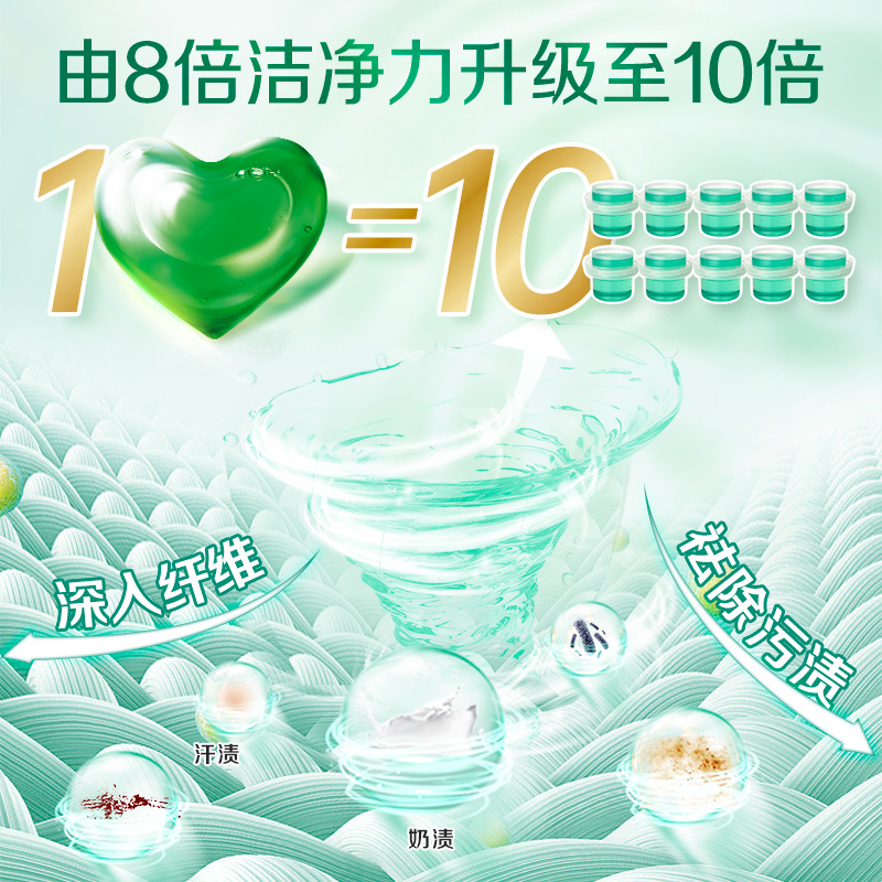 立白除菌洗衣凝珠320g除菌抑菌10倍浓缩洁净护色防串色高清大图