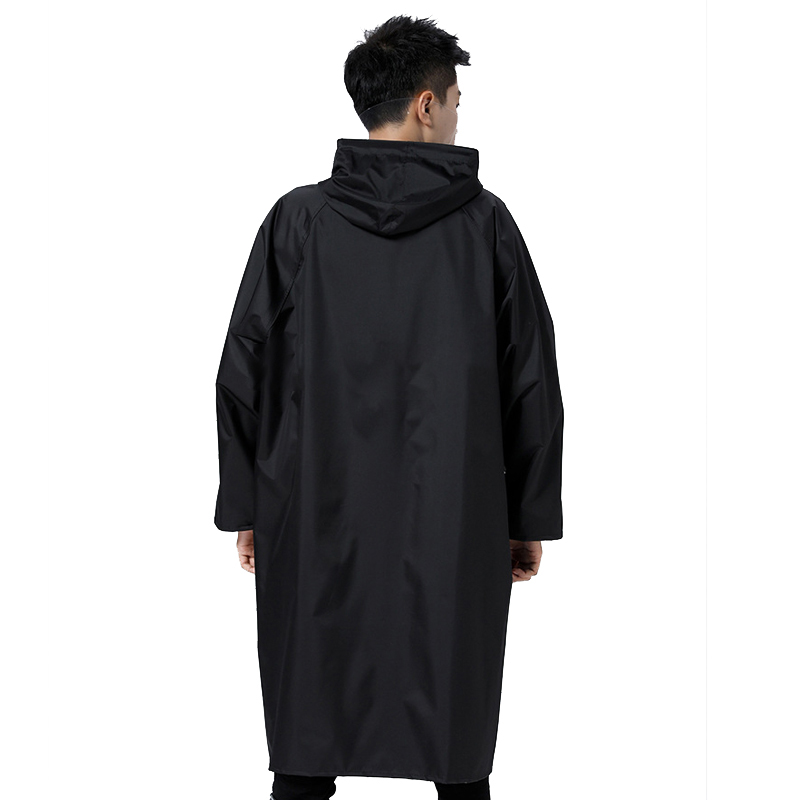 三极户外(Tri-Polar) TP1678 户外单层劳保安保反条光雨披 XL码 黑色高清大图