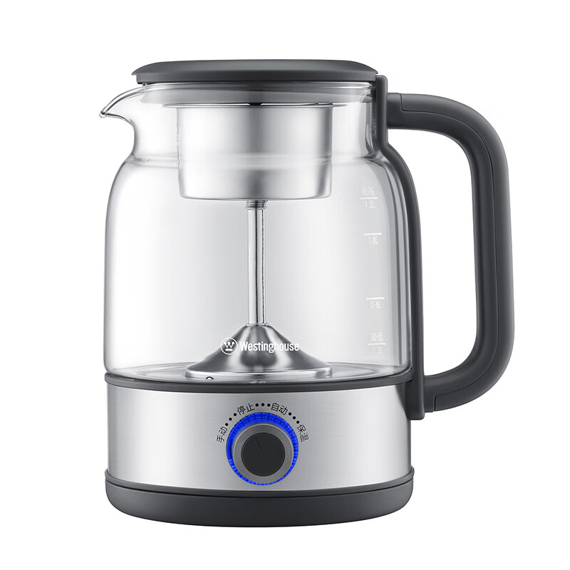 西屋(WESTINGHOUSE) WZC12L煮茶器 多功能泡煮 304不锈钢滤网茶水分离 1.2L