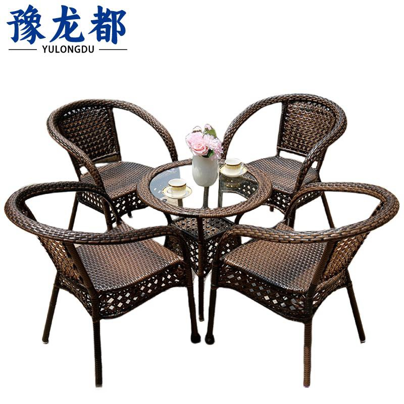 豫龙都 圆桌 一桌四椅套
