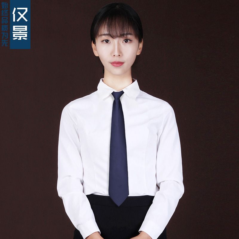 女士拉链领带正装商务职业韩版学院风自动懒人方便免打易拉得_1 藏蓝（哑光）