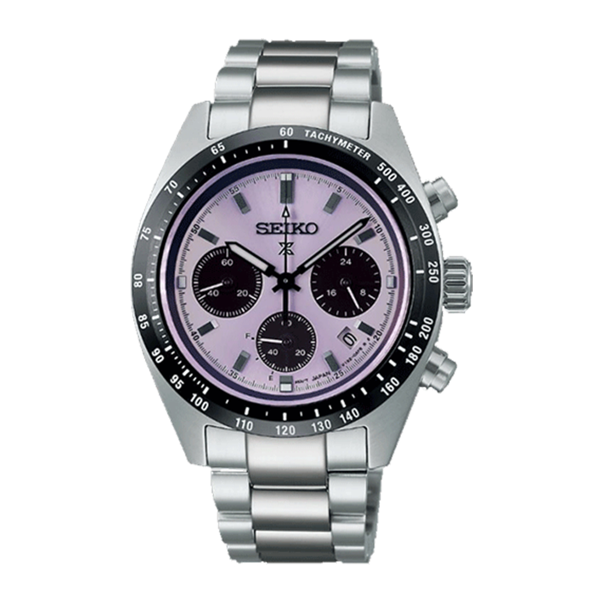 SEIKO精工新款上市三眼计时熊猫系列太阳能夜光防水男士石英表高清大图