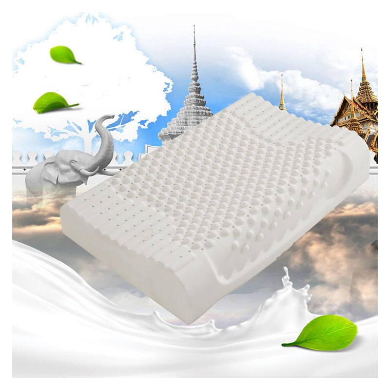 泰国天然乳胶枕成人儿童双人护颈枕高低颈椎枕橡胶枕一个装