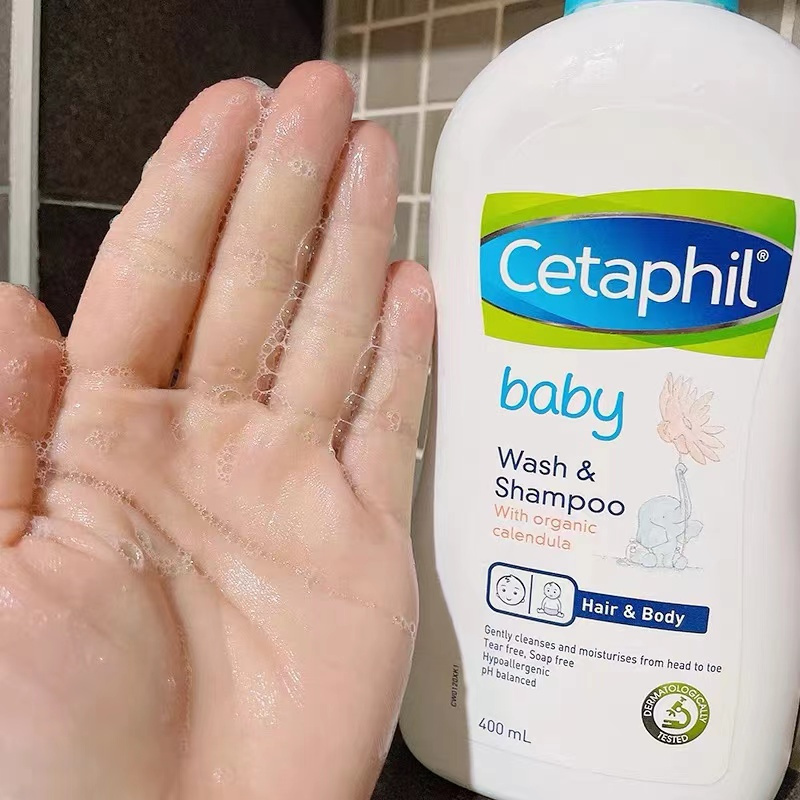 [保税直发]Cetaphil 丝塔芙婴儿温和洗发沐浴露二合一 温和不刺激金盏花 洗发沐浴露2合1 400ml