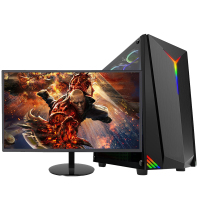 世纪之星 i7级六核至强E5 2620/GTX1050 2G独显/16GB内存/256GB固态 高效家用办公LOL 游戏电脑 台式机 组装电脑 台式电脑 电脑主机+18.5英寸平面