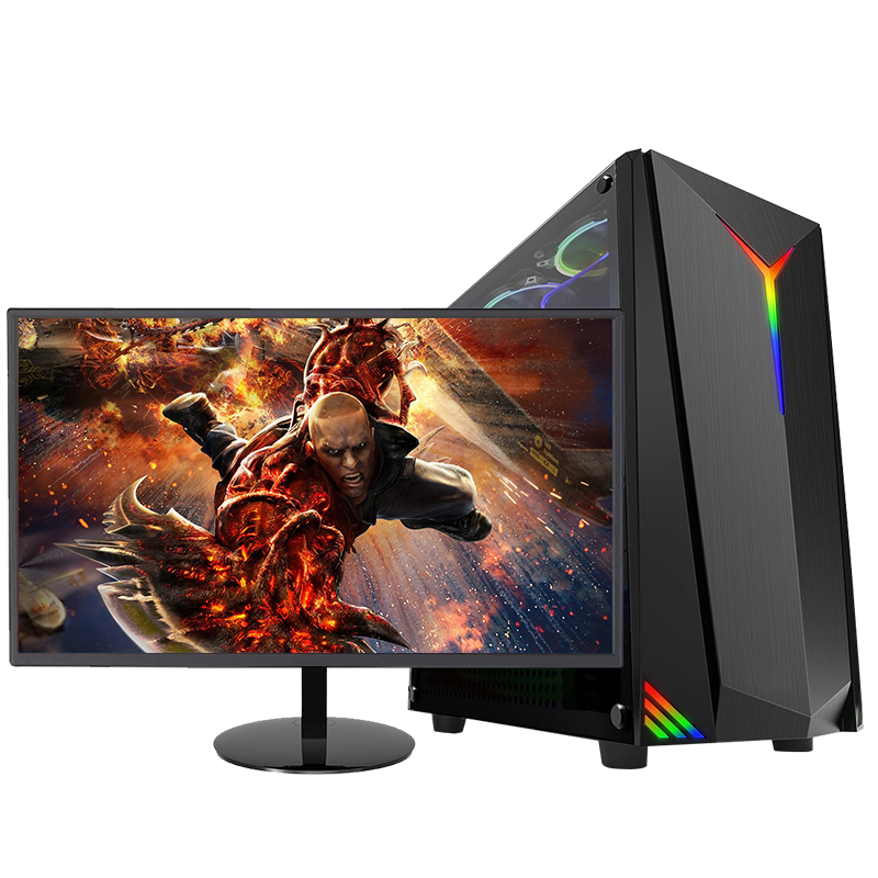 世纪之星 i7级六核至强E5 2620/GTX1050 2G独显/16GB内存/256GB固态 高效家用办公LOL 游戏电脑 台式机 组装电脑 台式电脑 电脑主机+18.5英寸平面