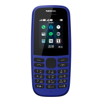 诺基亚(NOKIA) 诺基亚105 单卡 蓝色 直板按键 移动 联通2G 老人机 学生机 备用功能机