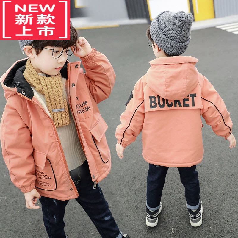 可莉允香港男童棉衣秋冬装派克服2022新款儿童加绒棉服帅气小男孩外套潮图片