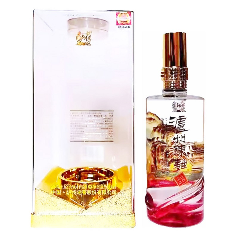 泸州老窖泸州陈曲金色之尊浓香型白酒内含三只手提袋500ml6瓶