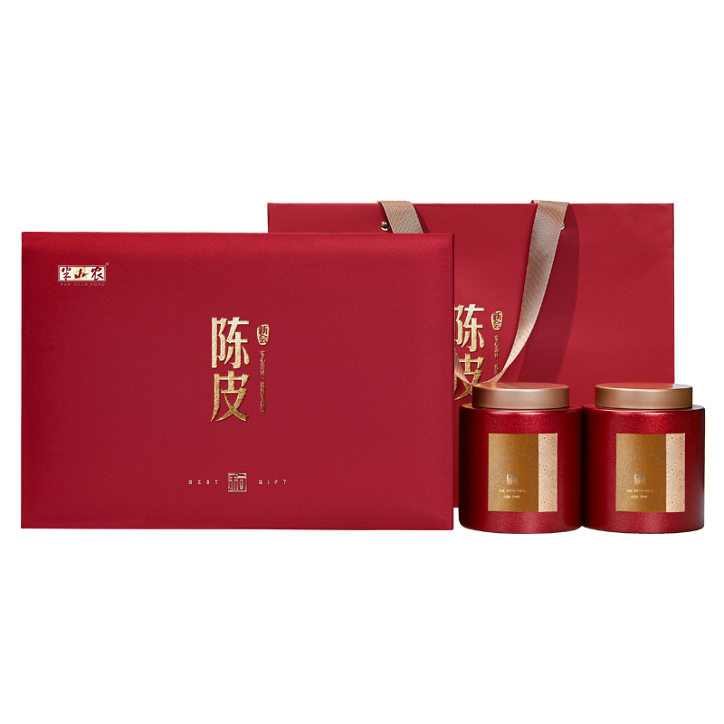 半山农 陈皮 新会陈皮干茶 正宗二十年 广东新会源产老陈皮干大红皮 花草茶养生茶叶泡水送礼礼品盒