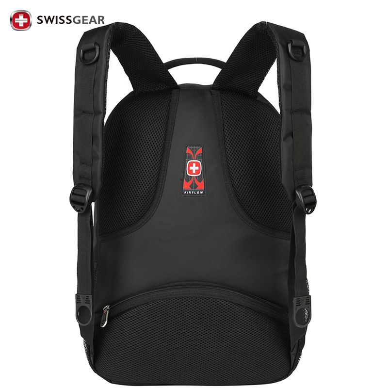 SWISSGEAR 背包双肩包商务笔记本电脑包15.6英寸旅行包 SA-9602黑色[邮政银行专供款,其他拍下不发货]
