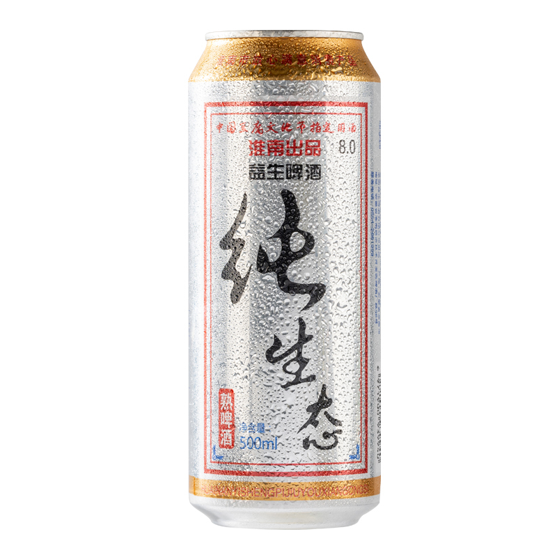 益生啤酒纯生啤酒500mlx6听整箱清仓特价精酿黄啤