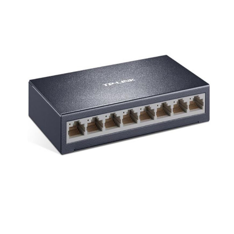 tplink8口百兆交换机监控网络网线分线器分流器金属机身tlsf1008d