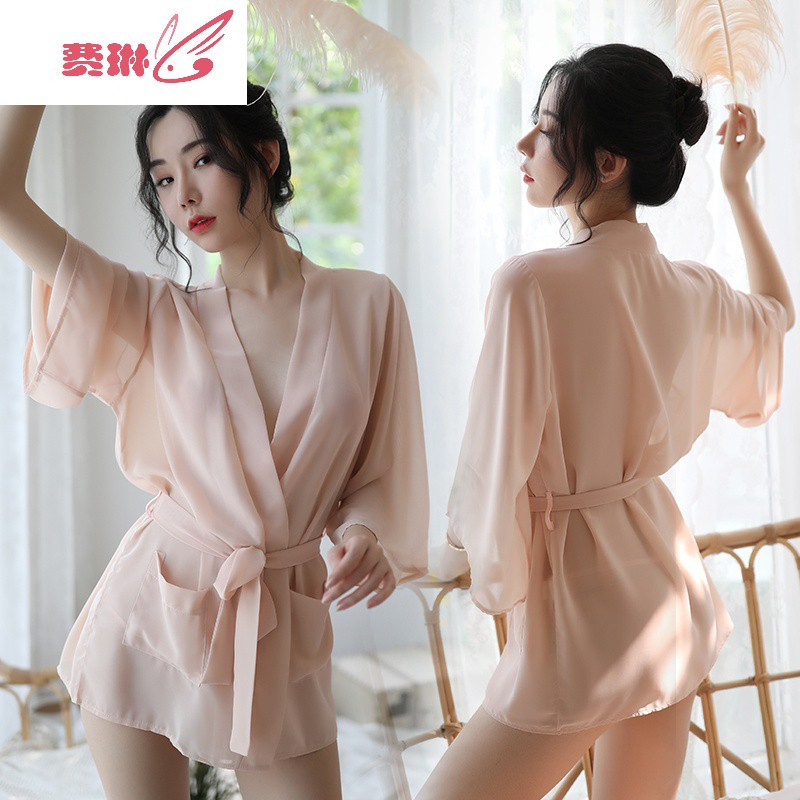 情趣睡衣开档免脱挑逗性感骚透明内衣套装超骚短裙诱惑女 费琳