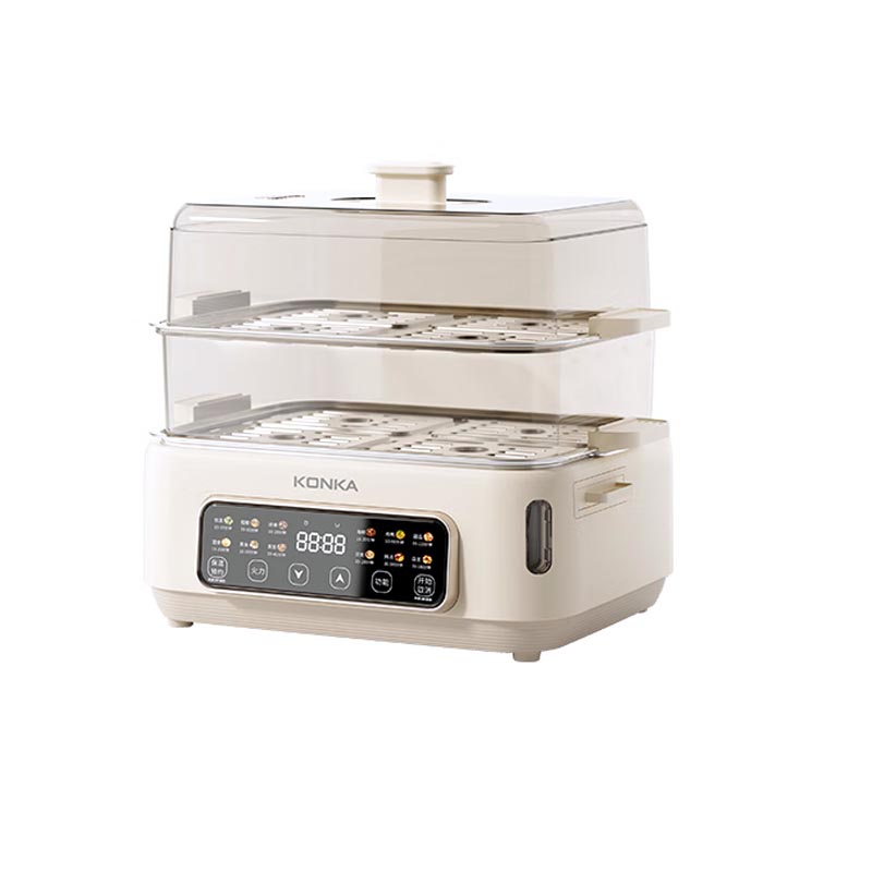 康佳(KONKA) 14L双层大容量便携加水家用多功能电蒸锅 KDZL-1555E