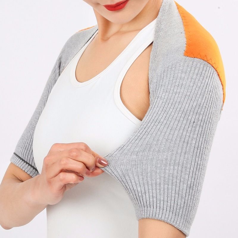 护肩颈椎坎肩护肩膀睡觉保暖男女士夏季薄款月子防寒空调房老人黑色