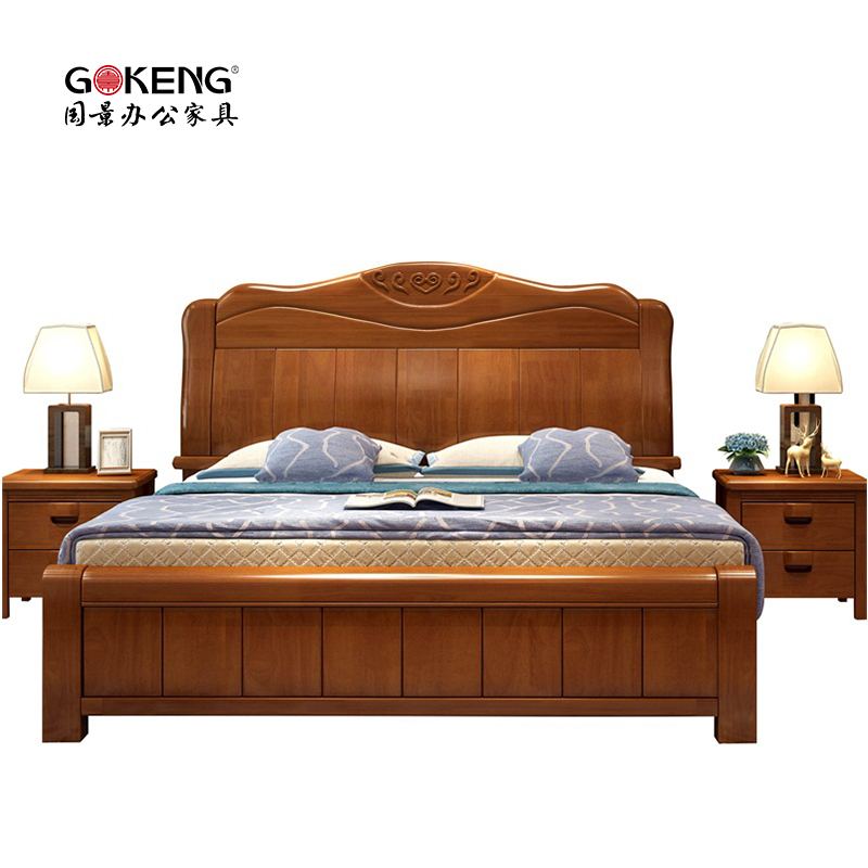 国景GOKENG 双人床 木质床 1.5米宽