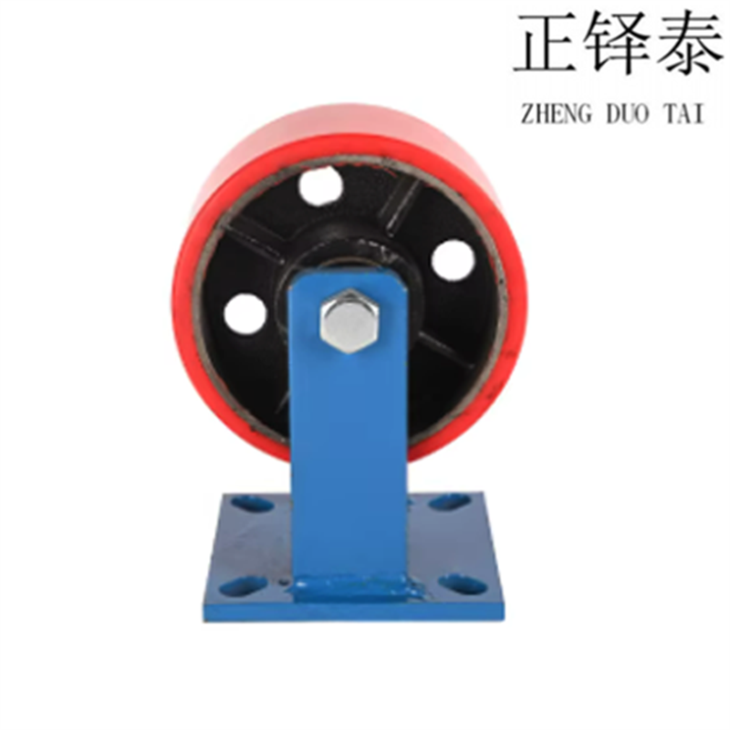 正铎泰 重型铁芯聚氨酯轮 定向轮6寸150mm /个高清大图